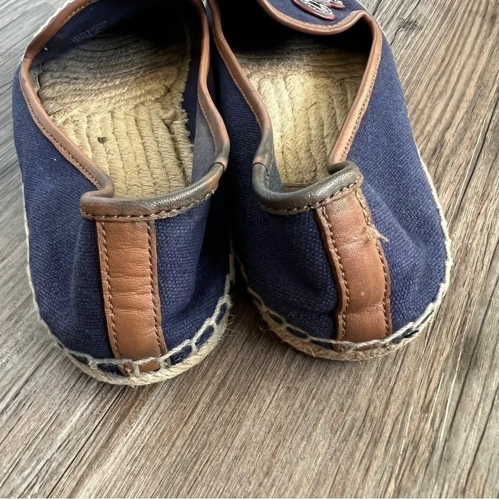 TORY BURCH MARITIME ESPADRILLE ANCHOR NAVY SEA Size 6.5